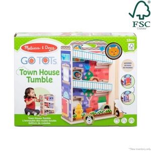 Melissa & Doug Go Tots Town House Tumble 12M+ Wooden Montessori Toy